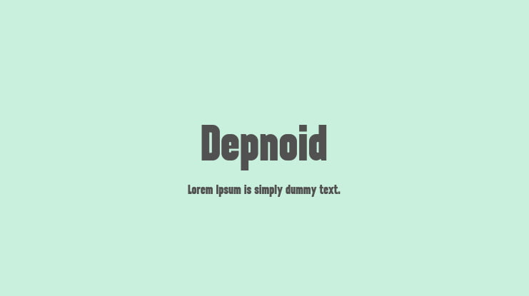 Depnoid Font