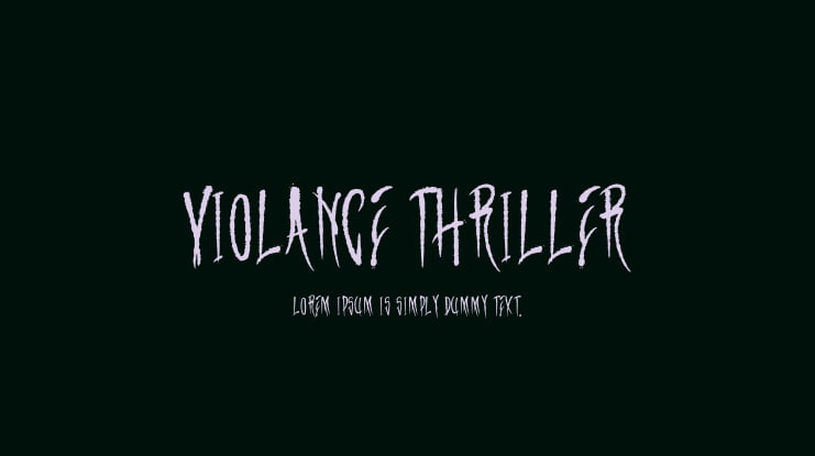 Violance Thriller Font