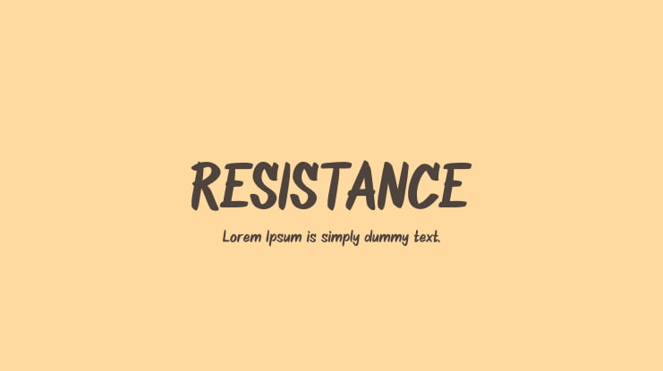 RESISTANCE Font