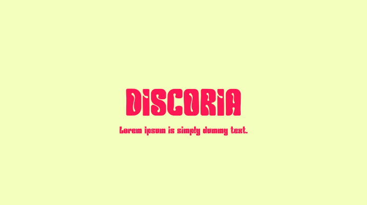 DISCORIA Font