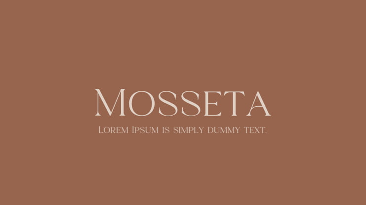 Mosseta Font