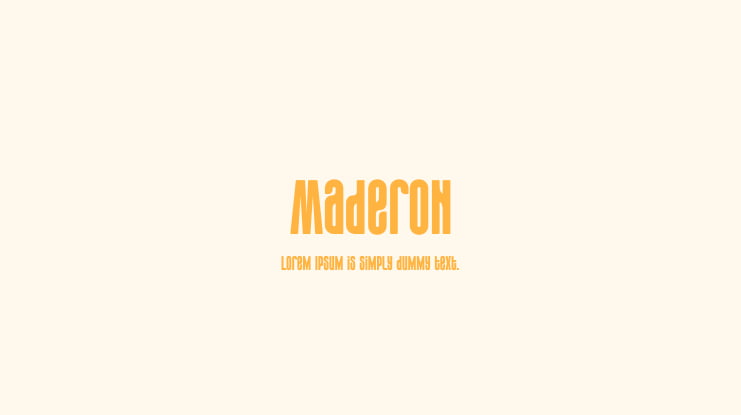 Maderon Font