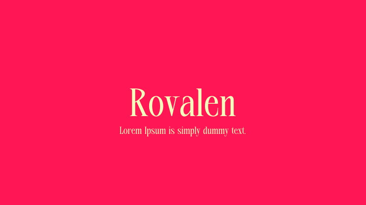 Rovalen Font