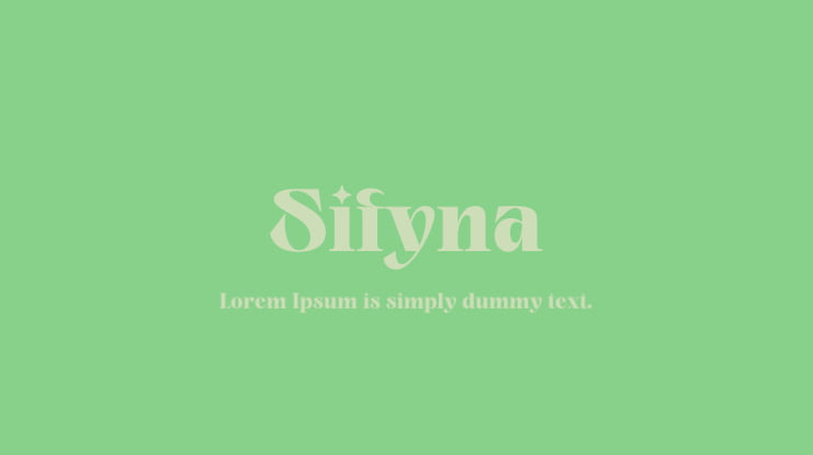 Sifyna Font