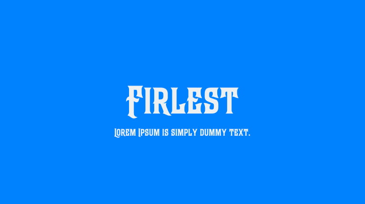 Firlest Font