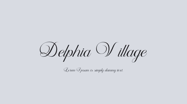 Delphia Village Font