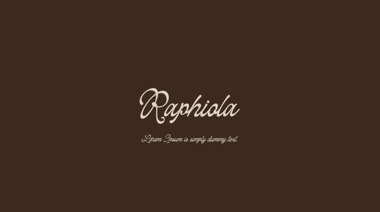 Raphiola Font