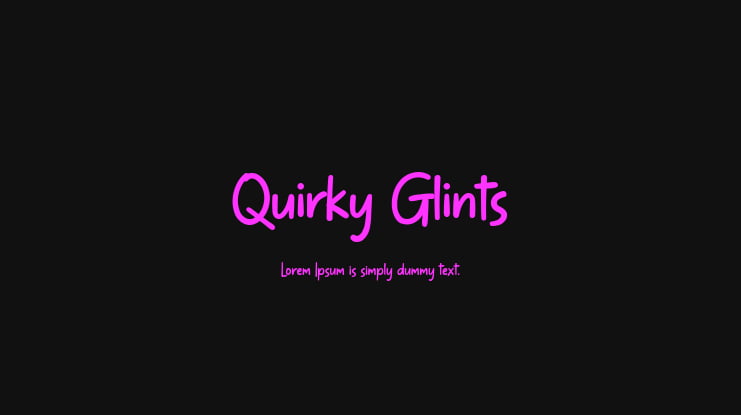 Quirky Glints Font