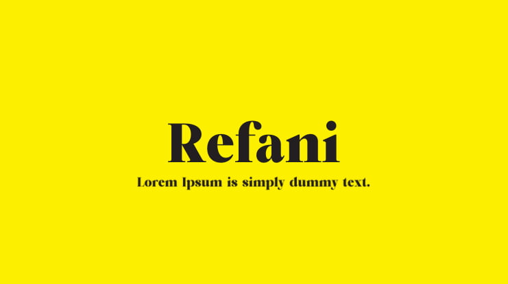 Refani Font