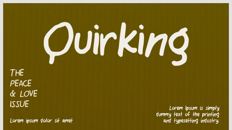 Quirking Font