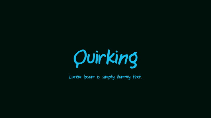 Quirking Font