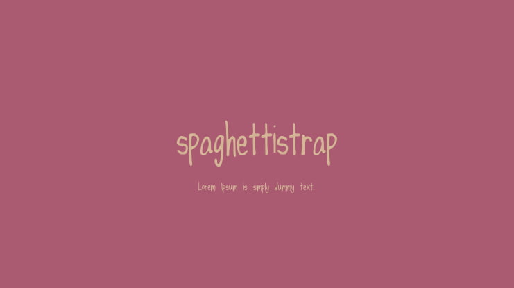 spaghettistrap Font