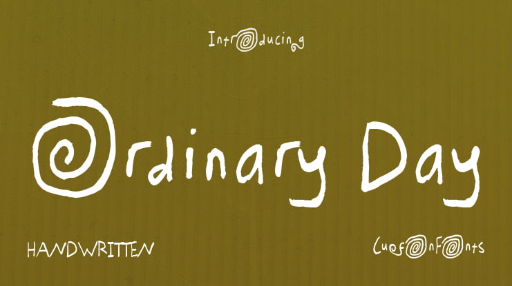 Ordinary Day Font