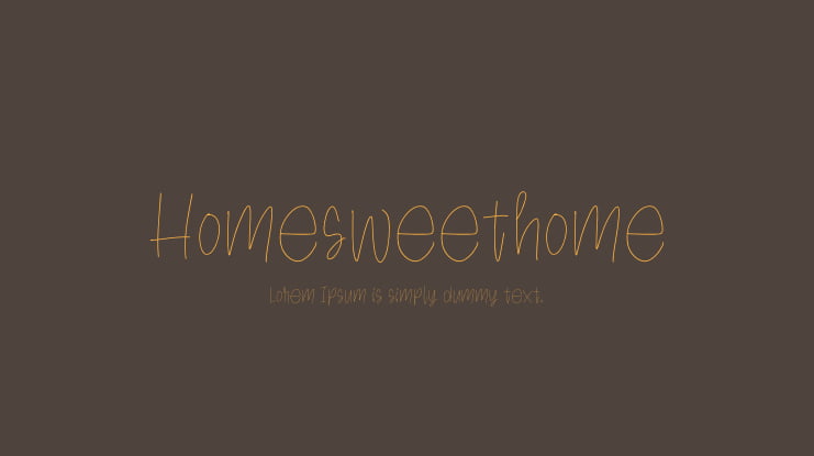 Homesweethome Font