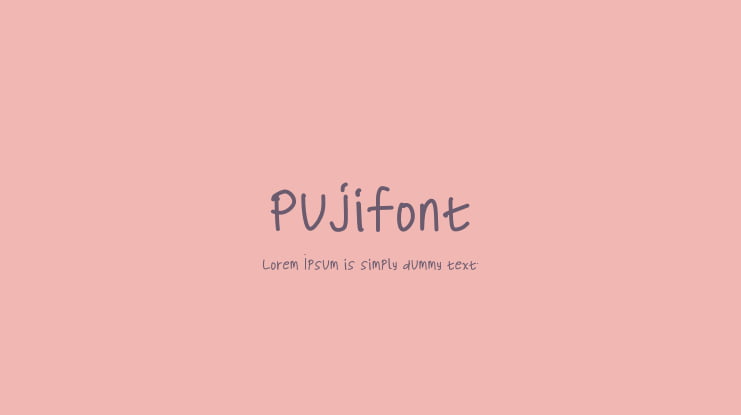 Pujifont Font