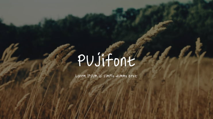 Pujifont Font