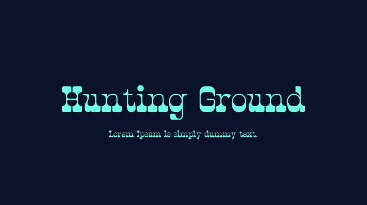 Hunting Ground Font