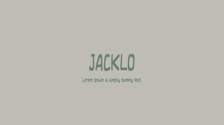 JACKLO Font