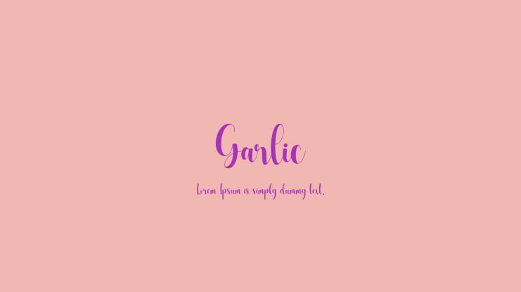 Garlic Font