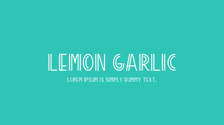 LEMON GARLIC Font