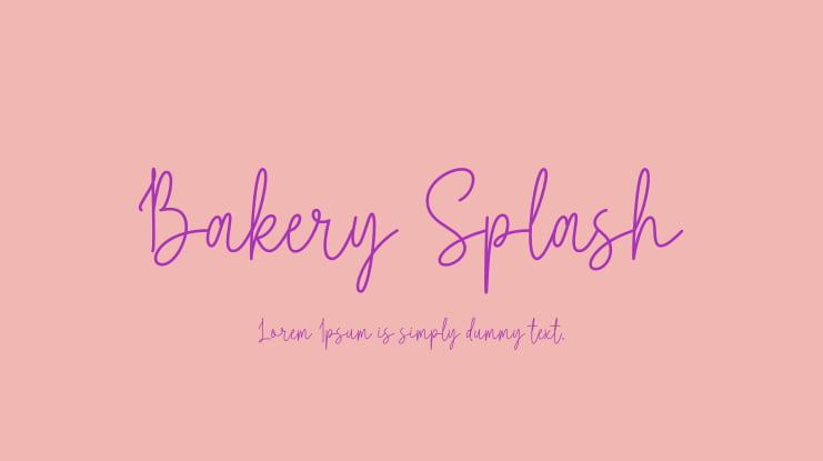 Bakery Splash Font