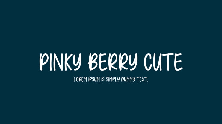 PINKY BERRY CUTE Font