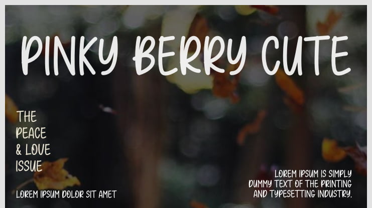 PINKY BERRY CUTE Font