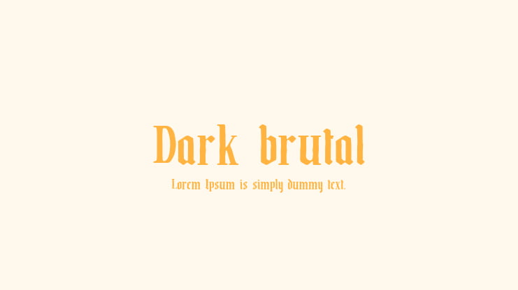 Dark brutal Font