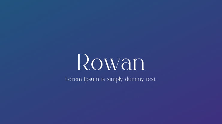 Rowan Font