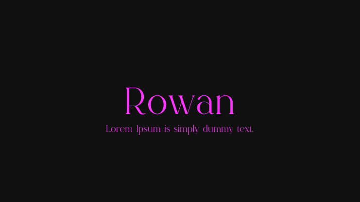 Rowan Font