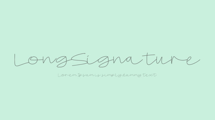 LongSignature Font