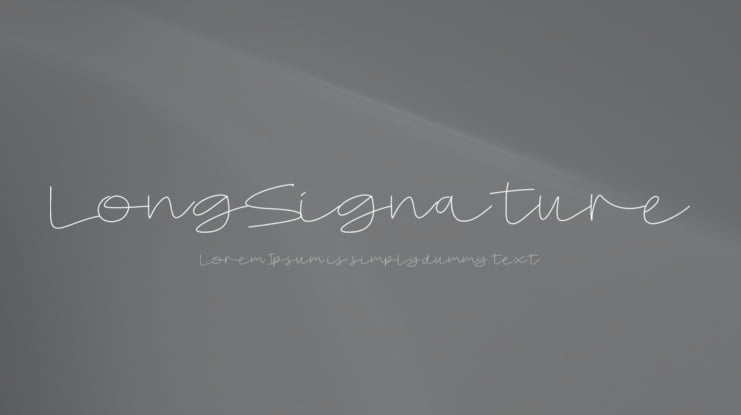 LongSignature Font