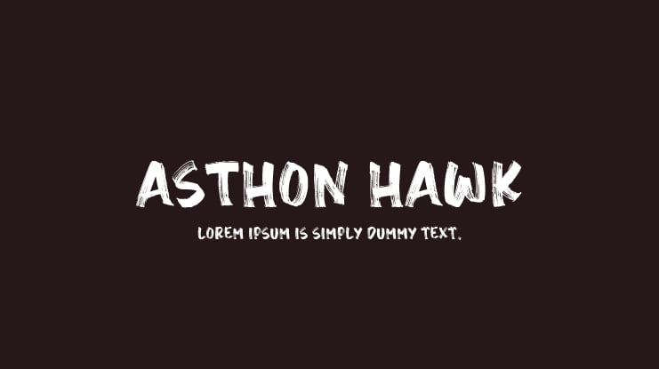 Asthon Hawk Font