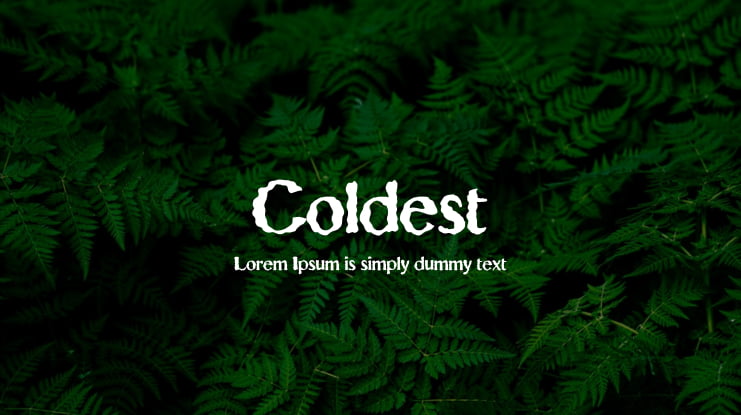 Coldest Font