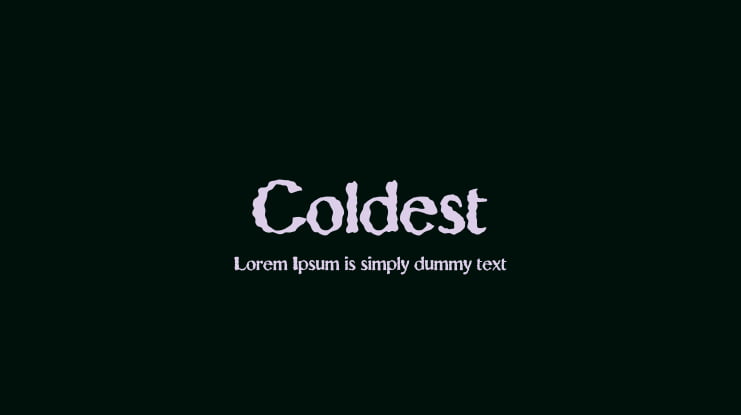 Coldest Font