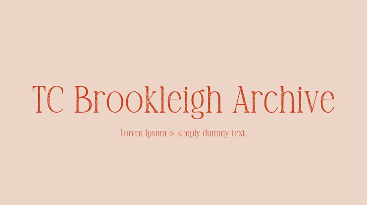 TC Brookleigh Archive Font