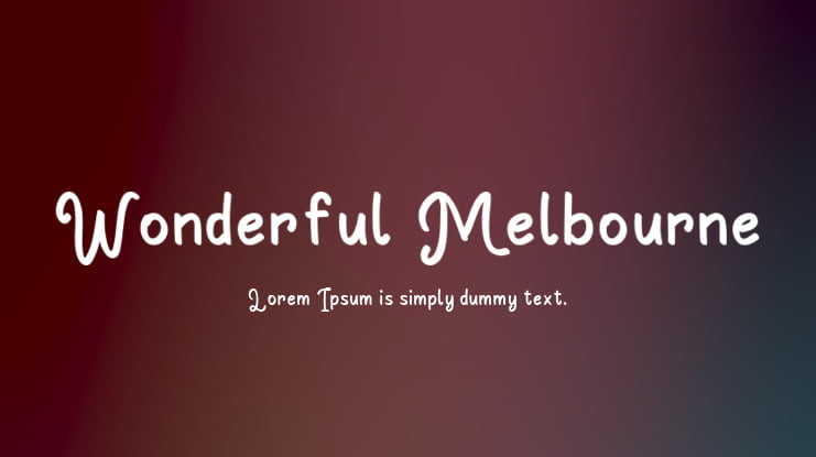 Wonderful Melbourne Font