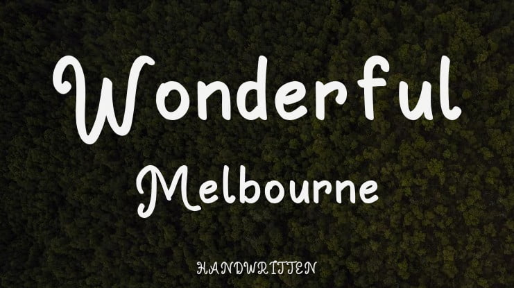 Wonderful Melbourne Font