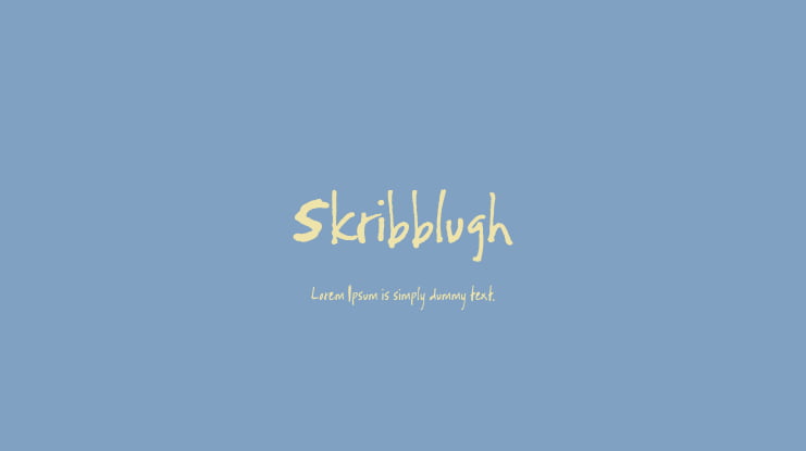 Skribblugh Font