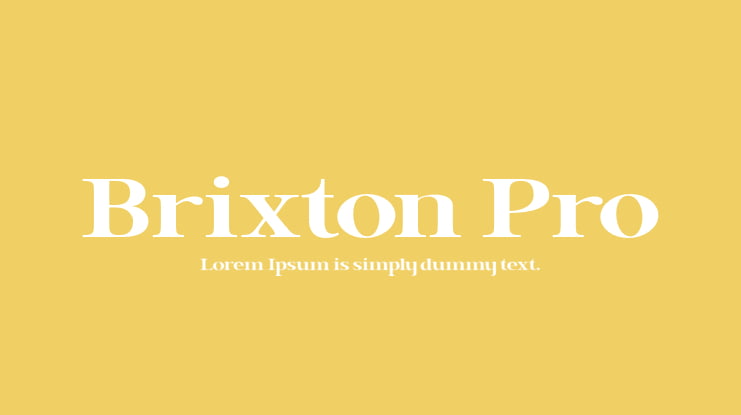 Brixton Pro Font Family