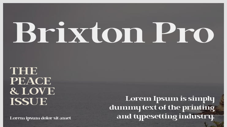 Brixton Pro Font Family