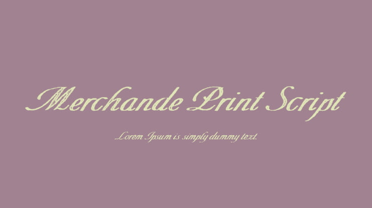 Merchande Print Script Font