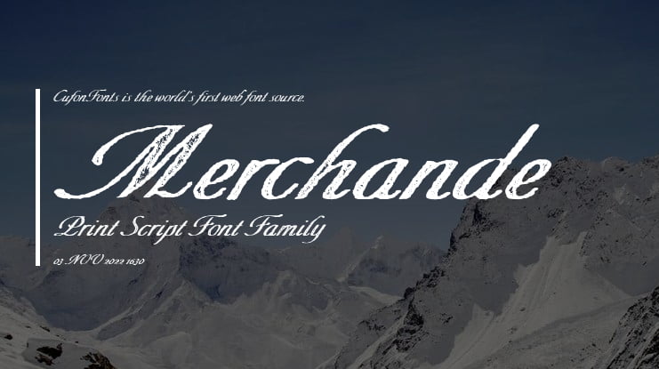 Merchande Print Script Font