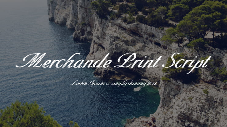 Merchande Print Script Font