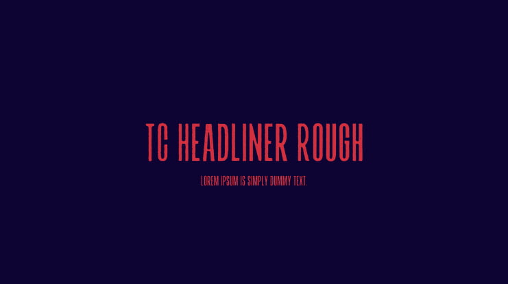 TC Headliner Rough Font