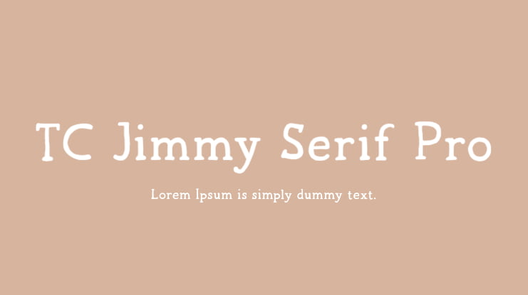 TC Jimmy Serif Pro Font