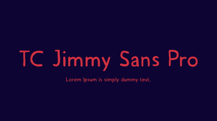 TC Jimmy Sans Pro Font