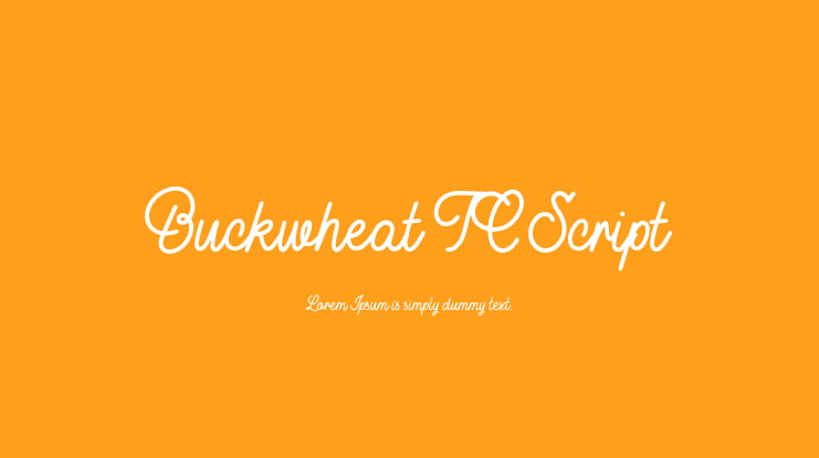 Buckwheat TC Script Font