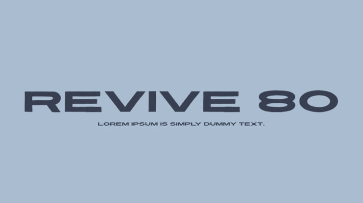 Revive 80 Font