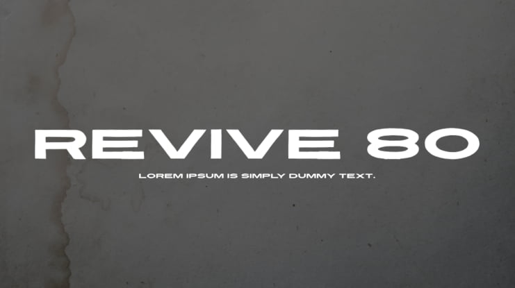 Revive 80 Font